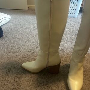 Elegant Cream Knee-High Boots